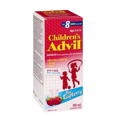 Advil Childrens Suspension Ibuprofen Blue Raspberry Dye Free 100 Ml by Advil