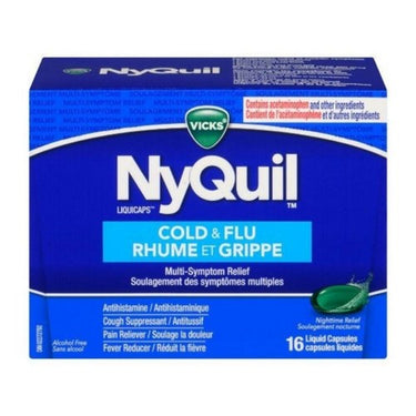 NyQuil Nighttime Cold And Flu Medecine 16 Caplets by Vicks