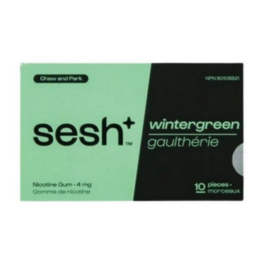 Nicotine Gum Wintergreen 10 Count (Case Of 10) by Sesh Plus