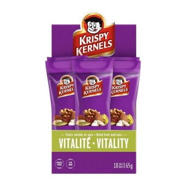 Dried Fruits And Nuts Vitality Mix 65 Grams (Case Of 10) by Krispy kernels