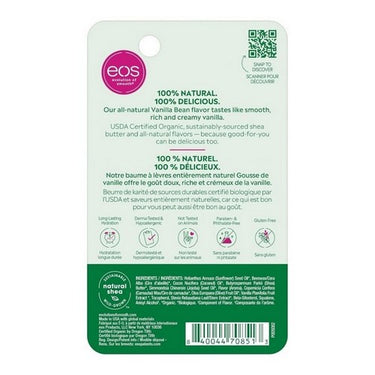 Natural And Organic Lip Balm Stick Vanilla Bean 4 Grams (Case Of 16) by EOS