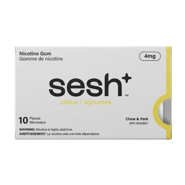 Sesh Plus, Nicotine Gum Citrus, 4 Mg, 10 Count (Case Of 10)