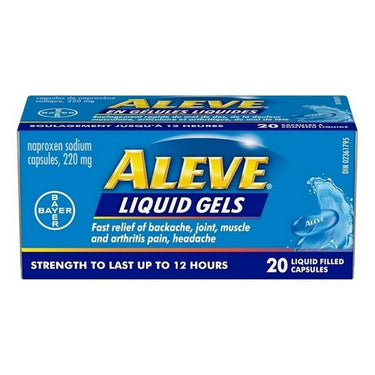 Aleve Pain Relief Liquid Gels 20 Caps by Bayer