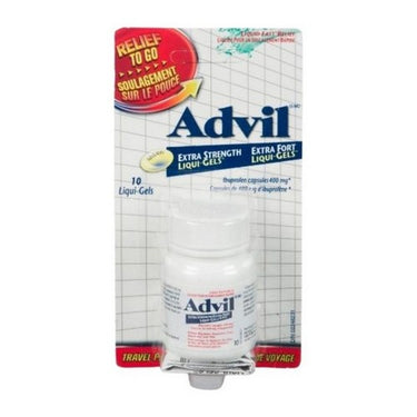 Advil Extra Strength Ibuprofen Capsules Travel Pack 10 Liquid Gels by Advil