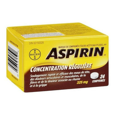 Aspirin Regular strength Acetylsalicylic Acid 24 Tablets by Bayer