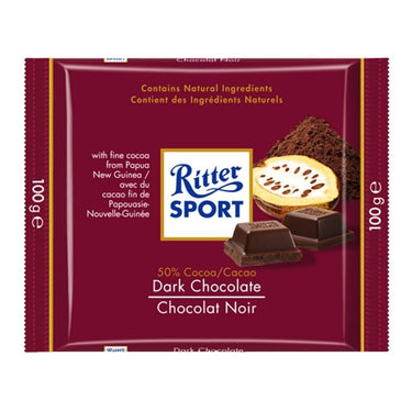 Dark Chocolate 50% Cocoa 100 Grams (Case Of 12) by Ritter Sport