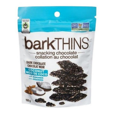 Coconut Dark Chocolate Snack With Almonds 150 Grams (Case Of 8) by Barkthins