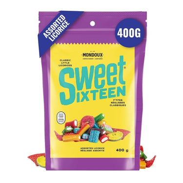 Sweet Sixteen Assorted Licorice Mix 400 Grams (Case Of 6) by Mondoux