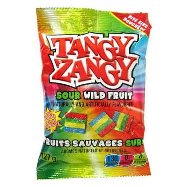 Sour Wild Fruit Squares 127 Grams (Case Of 12) by Tangy Zangy