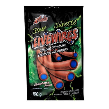 Livewires Strawberry Flavoured Sour Candies 100 Grams (Case Of 18) by Koala