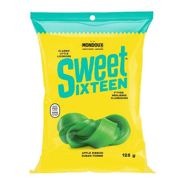 Sweet Sixteen Apple Licorice Ribbon 125 Grams (Case Of 10) by Mondoux