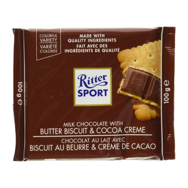 Milk Chocolate With Butter Biscuit And Cocoa Creme 100 Grams (Case Of 11) by Ritter Sport
