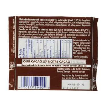 Milk Chocolate With Butter Biscuit And Cocoa Creme 100 Grams (Case Of 11) by Ritter Sport