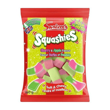 Squashies Sour Cherry And Apple Flavoured Candies 160 Grams (Case Of 10) by Swizzels