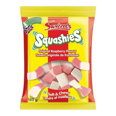 Squashies Raspberry And Milk Flavoured Candies 160 Grams (Case Of 10) by Swizzels