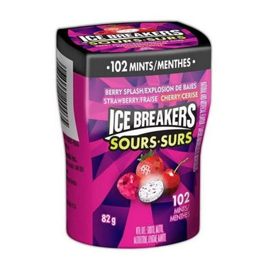 Sours Mints Berry Splash Flavour 4 Count (Case Of 4) by Ice Breakers
