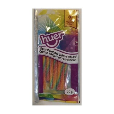 Sour Rainbow Creme Whips 70 Grams (Case Of 12) by Huer