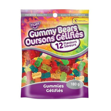 Gummy Bears 12 Flavour 180 Grams (Case Of 12) by Huer