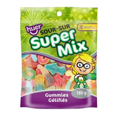 Super Mix Sour Gummies 180 Grams (Case Of 12) by Huer