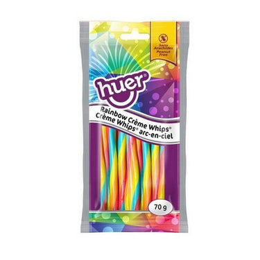 Rainbow Creme Whips Gummy Candy 70 Grams (Case Of 12) by Huer