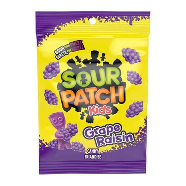 Sour Patch Kids Grape Flavoured Sour Gummies 185 Grams (Case Of 12) by Maynards