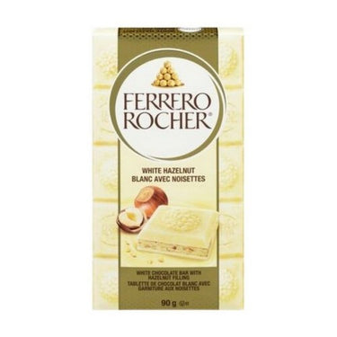 Rocher Hazelnut Flavoured White Chocolate Bar 90 Grams (Case Of 8) by Ferrero