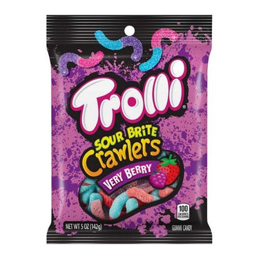 Sour Brite Crawlers Gummy Candy 142 Grams (Case Of 12) by Trolli