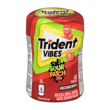 Vibes Red Raspberry Sour Patch Kids Gum 6 Count (Case Of 6) by Trident