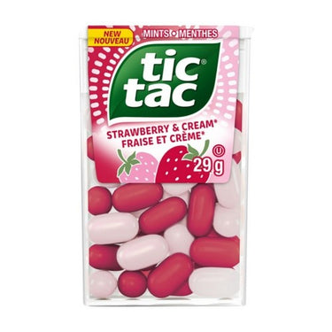 Strawberries And Cream Flavoured Mints 29 Grams (Case Of 12) by Tic Tac