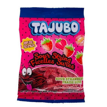 Sour String Strawberry 80 Grams (Case Of 12) by Tajubo