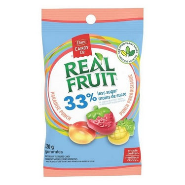 Realfruit 33% Less Sugar Punch Candy 120 Grams (Case Of 10) by Dare
