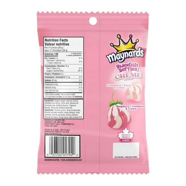 Swedish Berries Cream Flavoured Gummy Berries 154 Grams (Case Of 12) by Maynards