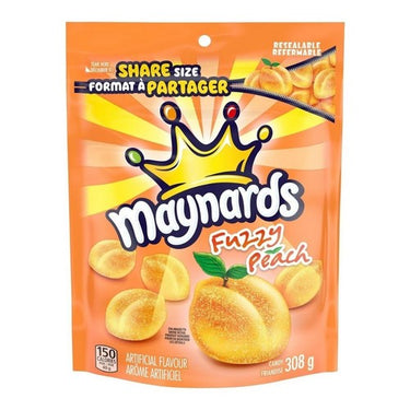 Fuzzy Peach Peach Flavoured Sour Gummies 308 Grams (Case Of 12) by Maynards