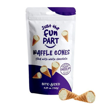 Waffle Cones White Chocolate 120 Grams (Case Of 6) by Just The Fun Part