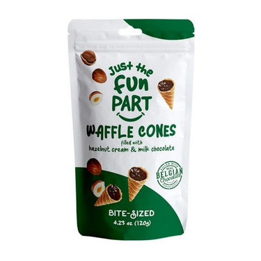 Hazelnut Cream And Milk Chocolate Waffle Cones 120 Grams (Case Of 6) by Just The Fun Part