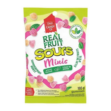 Realfruit Sours Minis Summerfruit Burst Gummy Candy 180 Grams (Case Of 9) by Dare