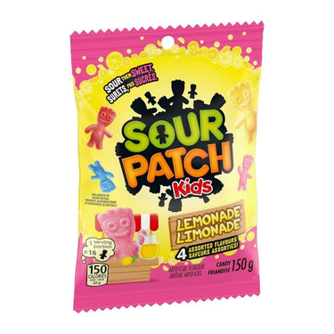 Sour Gummies Assorted Lemonade Flavoured 150 Grams (Case Of 12) by Sour Patch Kids