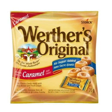 Hard Candy No Sugar Added Caramel 70 Grams (Case Of 12) by Werthers Original