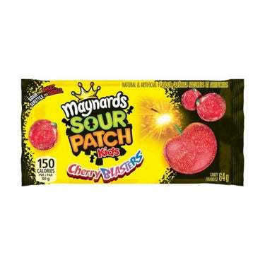 Sour Cherry Blasters Cherry Flavoured Sour Gummies 64 Grams (Case Of 18) by Maynards
