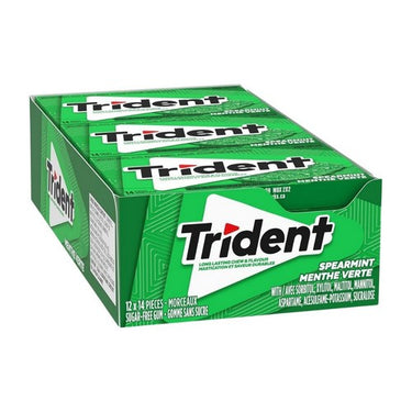 Spearmint Flavoured Sugar Free Gum 12 Count (Case Of 12) by Trident