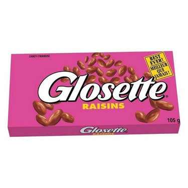 Glosette Chocolate Covered Raisins 105 Grams (Case Of 12) by Glosette