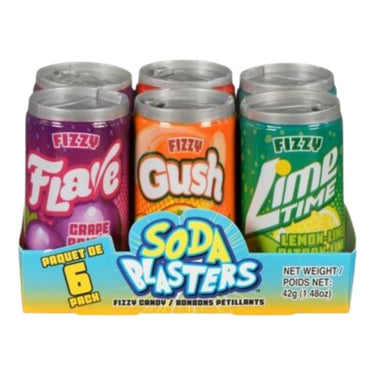 Fizzy Candy Assorted Flavoured 42 Grams (Case Of 12) by Soda Blasters
