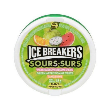Ice Breakers, Apple Tangerine And Watermelon Flavoured Sour Mints, 6 Count (Case Of 6)