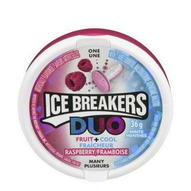 Ice Breakers, Raspberry Flavoured Mints with Crystals Duo, 6 Count (Case Of 6)