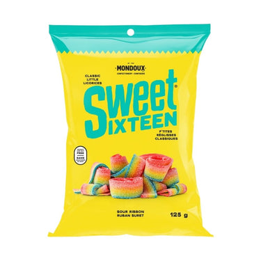 Sweet Sixteen Sour Licorice Ribbons 125 Grams (Case Of 10) by Mondoux