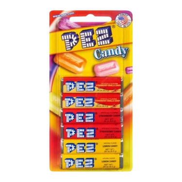 Candies Fruit Flavoured 6 Count (Case Of 12) by Pez