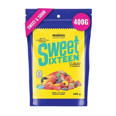Sweet Sixteen Sweet and Sour Gummy Candy Mix 400 Grams (Case Of 6) by Mondoux