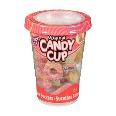 Candy Cup Sour Suckers 125 Grams (Case Of 12) by Huer