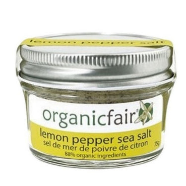 Sea Salt Lemon Pepper Organic 75 Grams (Case Of 6) by Organic Fair