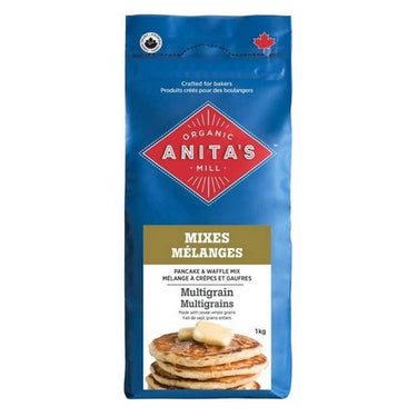 Organic Pancake And Waffle Mix Multigrain 1 kg (Case Of 4) by Anitas Organic